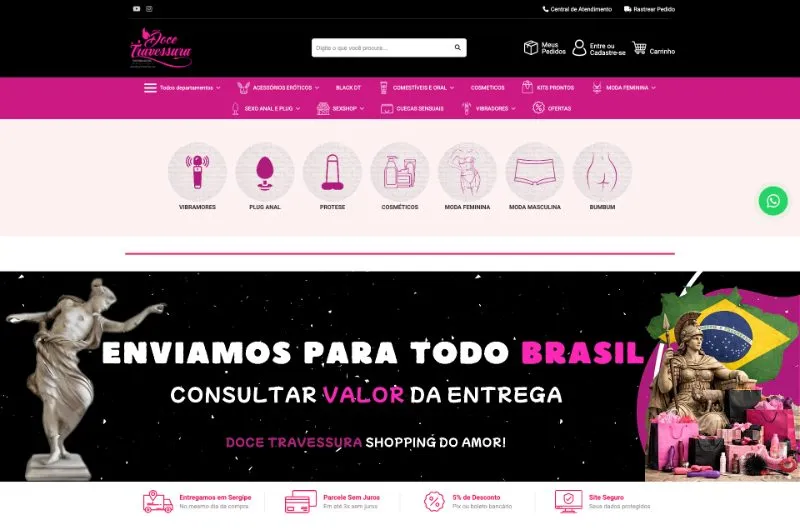 Loja Doce Travessura criada com o NBuilder