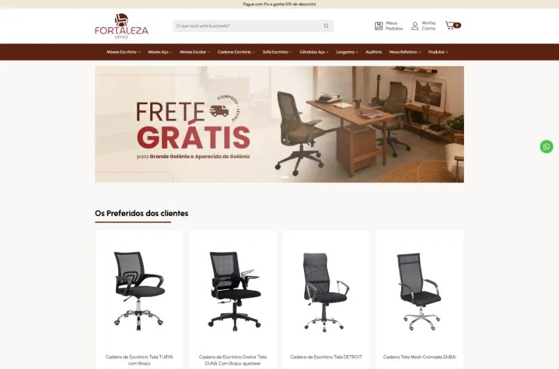 Loja Fortaleza Office criada com o NBuilder