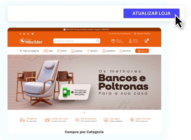 Loja publicada na Loja Integrada com um clique